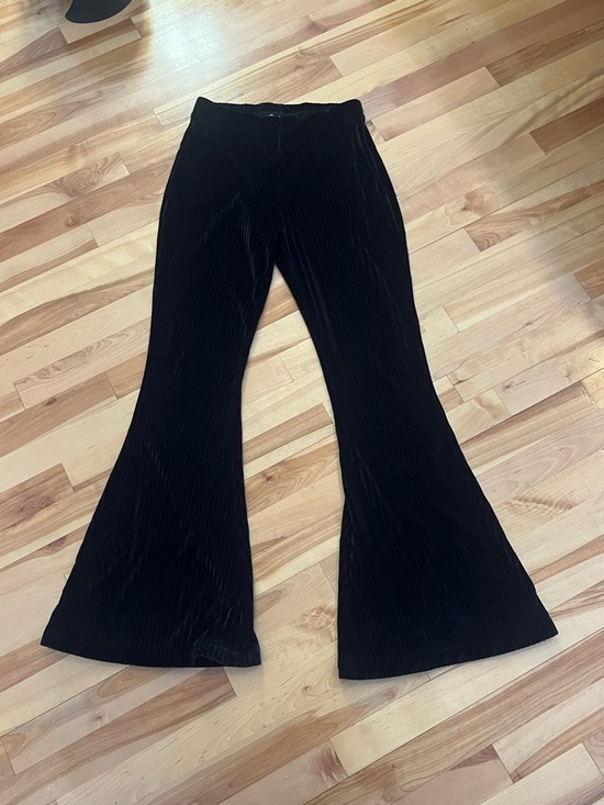 Killstar Pants - Killstar Harper Velvet Ribbed Bell Bottoms Stretch